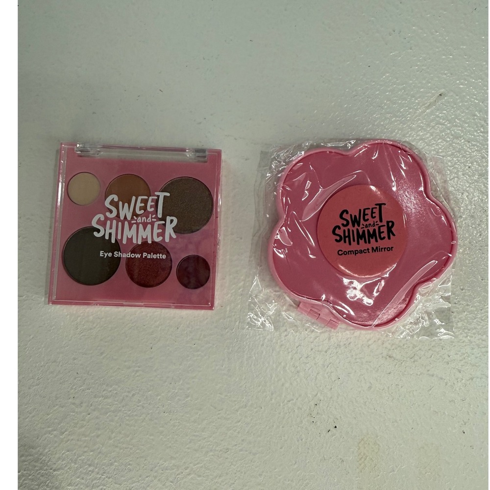 Ulta Sweet and Shimmer Lot of 2 Eye Shadow Palette & Compact Mirror NEW
